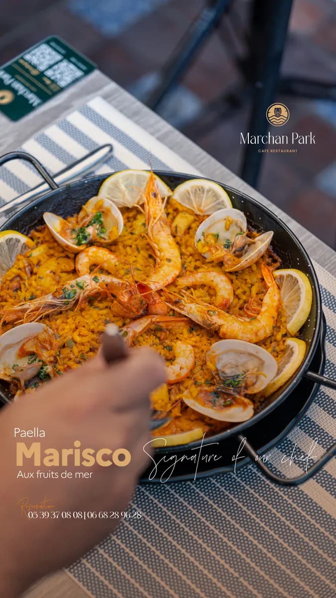 Paella Marisco — Marchan Park, Tanger