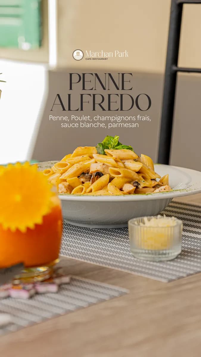 Pâtes Alfredo — Marchan Park, Tanger